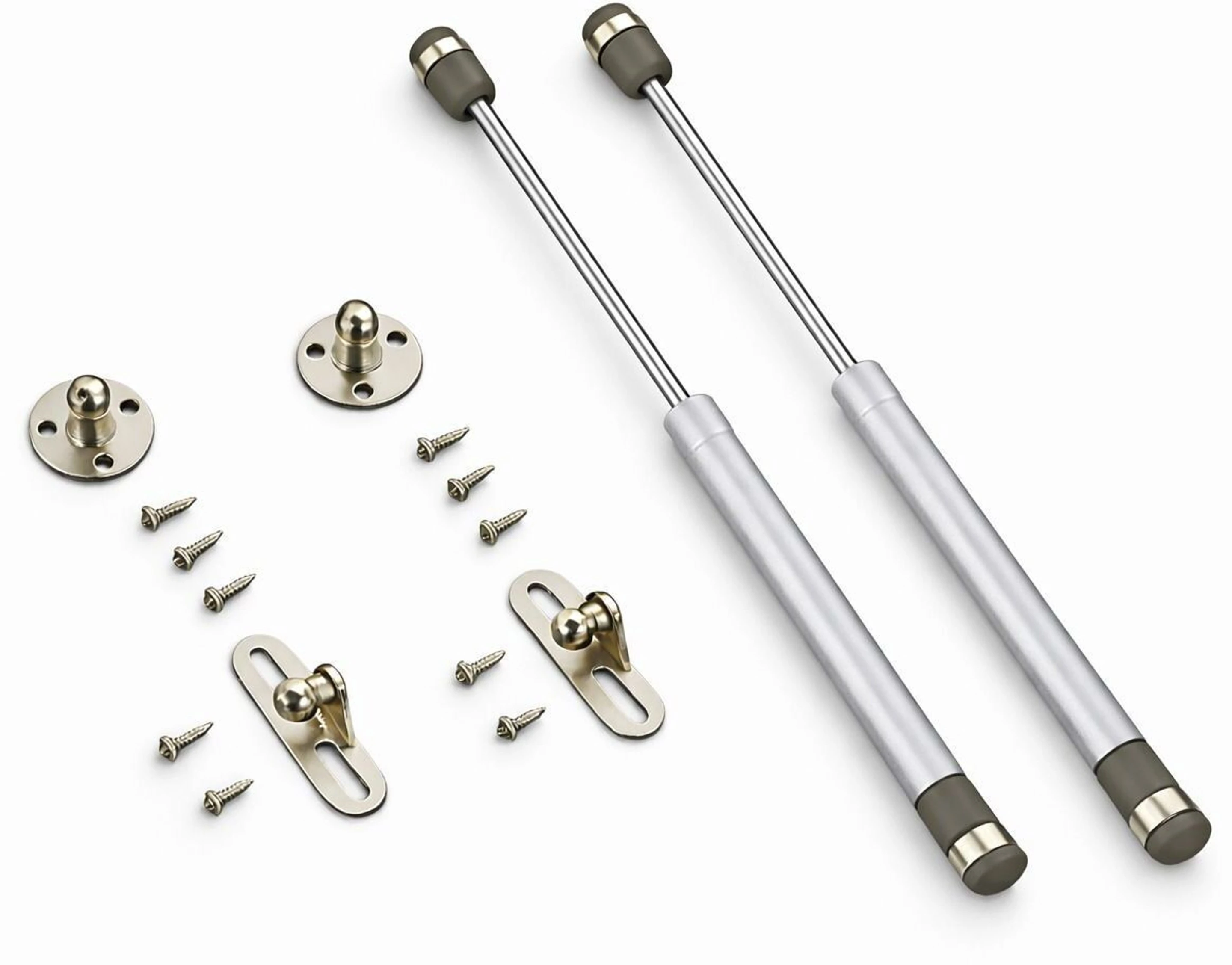 Hydraulics Gas Spring Stay STRUT Pneumatic Lift Support Cabinet Hinges Support Self Closing Hinge (Silver Pack of 2)