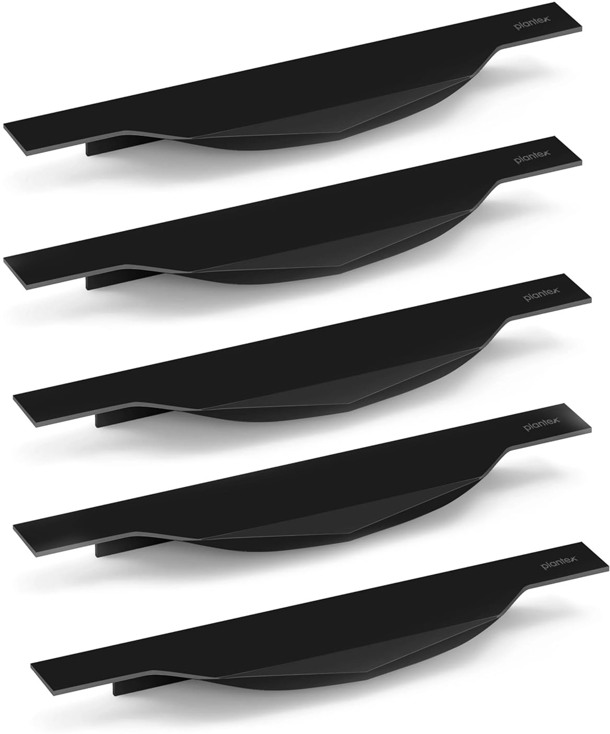 Drawers Handle/ 6 inch Cabinet Handle/profile Handle/Pull Handle Aluminium Cabinet/Drawer Handle (Black Pack of 5)