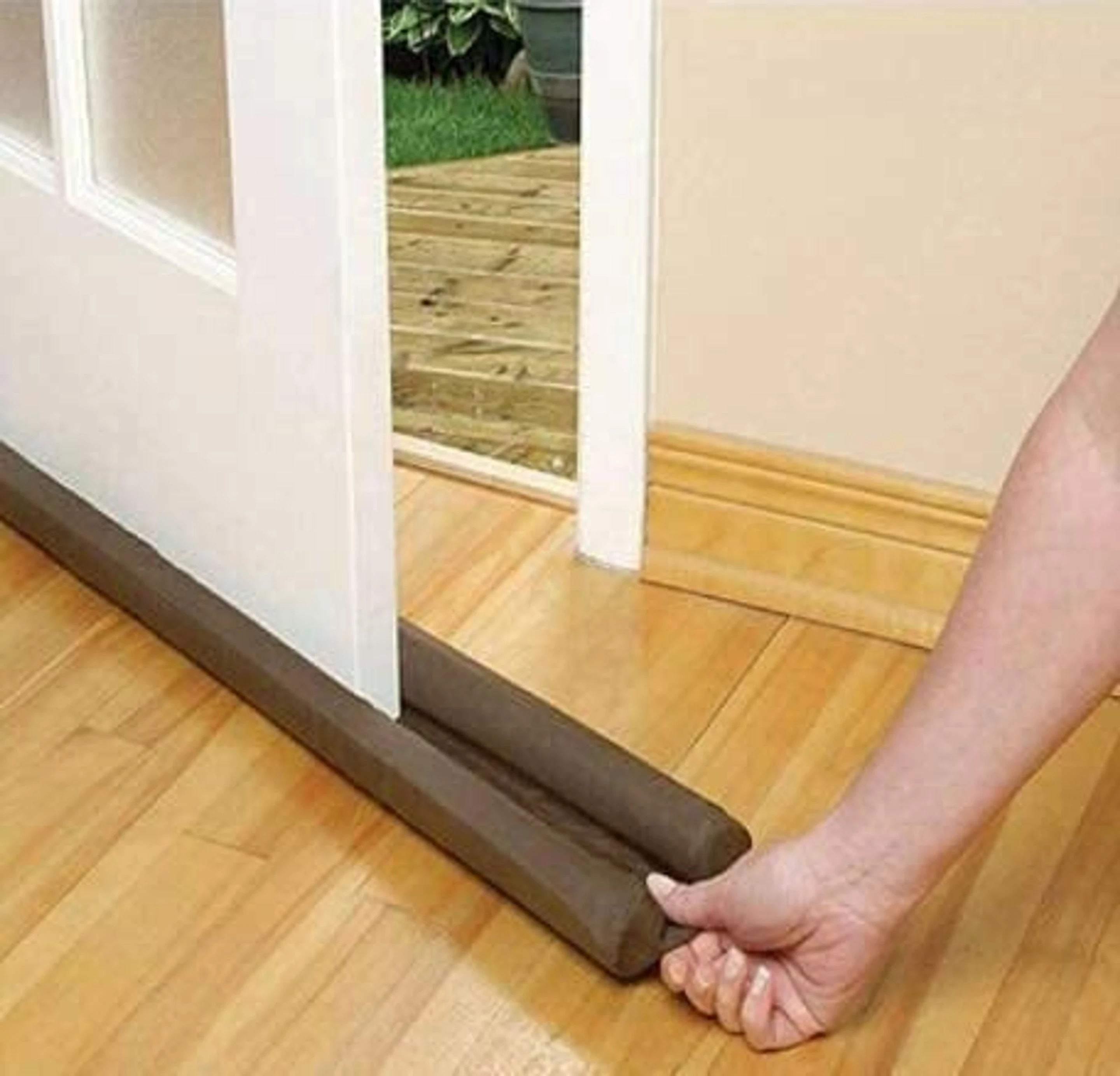 Door Bottom Sealing Strip Guard for Home - (Size-39 inch) (Pack Of 5) Gap Filler for - Sound-Proof Door Mounted Door Stopper (Brown)