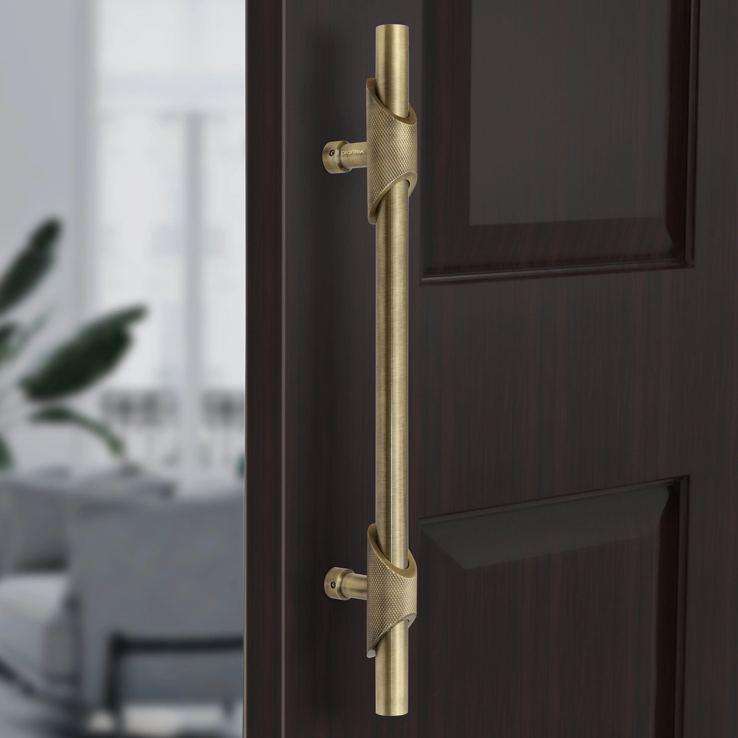 18 Inch Main Door Handle/Glass Door/Wooden Door/Pull-Push Door Handle (S-120) Stainless Steel Door Handle (Gold Pack of 1)