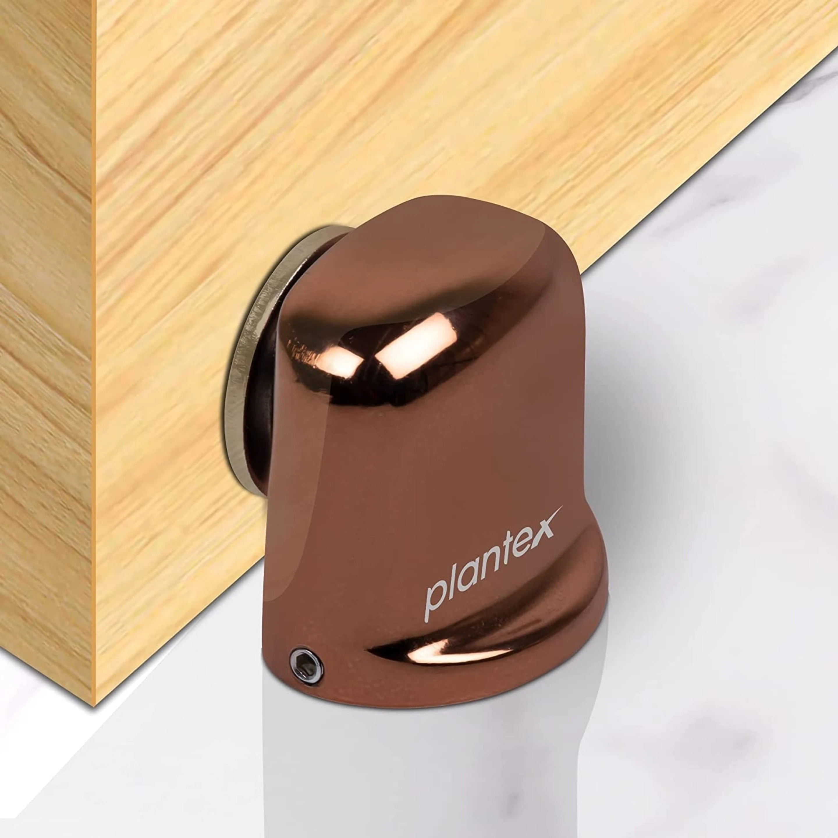 APS-193-RG-P1 Heavy Duty Door Magnet Stopper/Door Catch Holder for All Door Types (Rose Gold) Door Mounted Door Stopper (Gold)