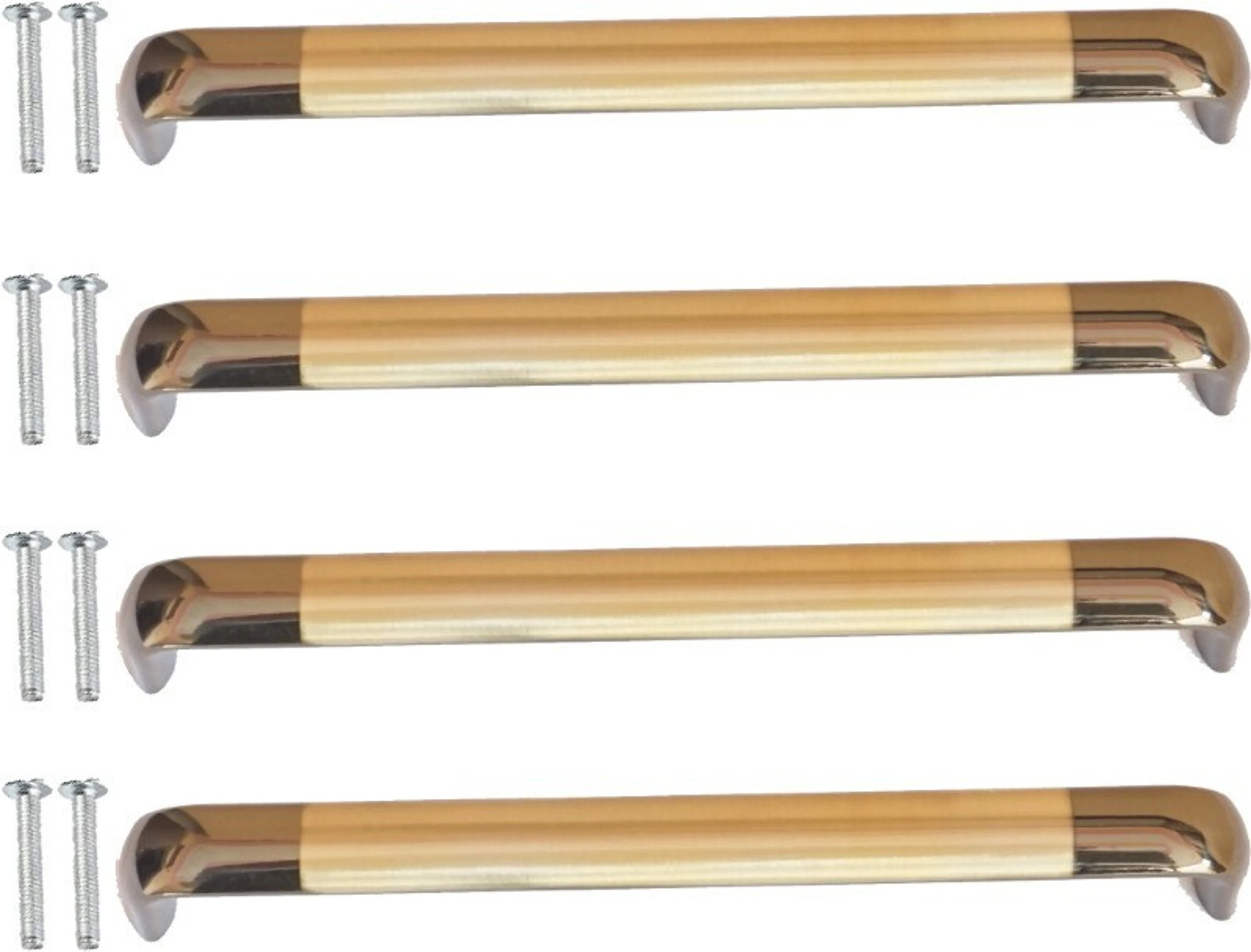 Door Handle / Cabinet Handle Oval D Brown Antique Finish 4 Inch 4 Pcs Stainless Steel Cabinet/Drawer Handle (Gold, Brown Pack of 4)