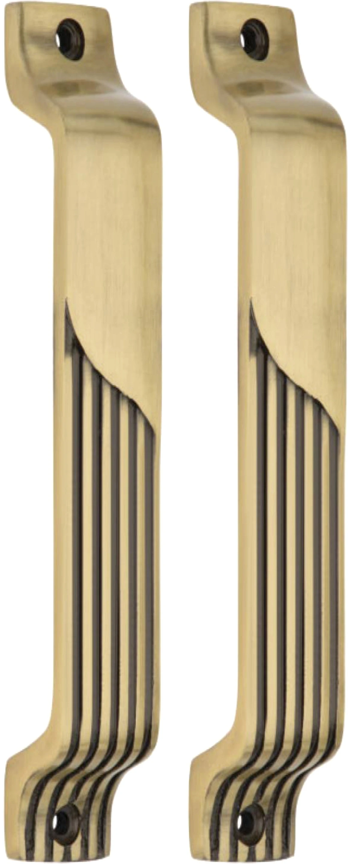 "ClassicHalfLine 6-Inch Antique Brass Handle with Half Line Design"(pack of 2) Aluminium Door Handle (Multicolor Pack of 2)