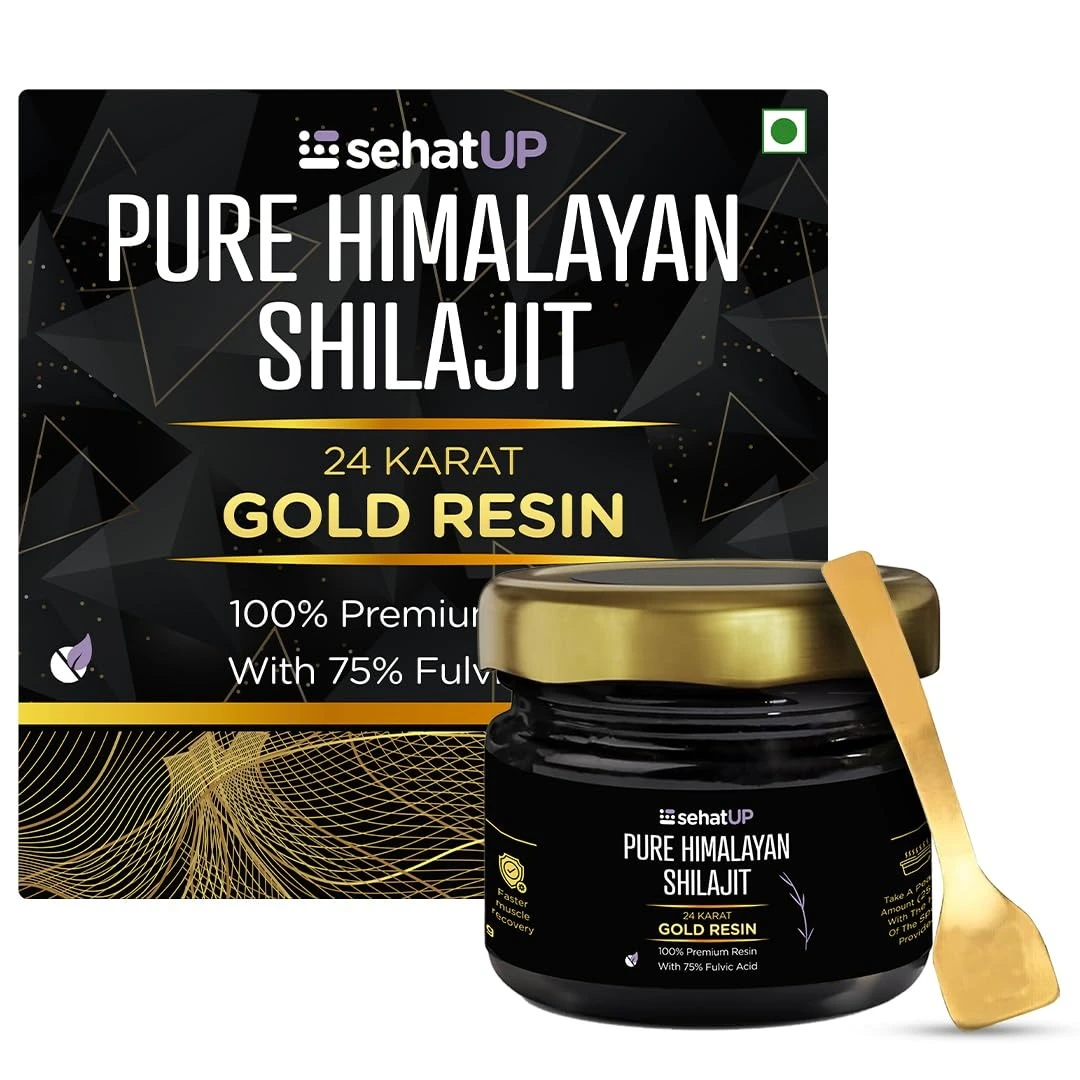 Shilajit/Shilajeet Gold Resin | 20g With 78% Fulvic Acid | 80 Servings | Natural Energy & Stamina Booster for Men | Ayurvedic Supplement for Strength, Immunity & Vitality