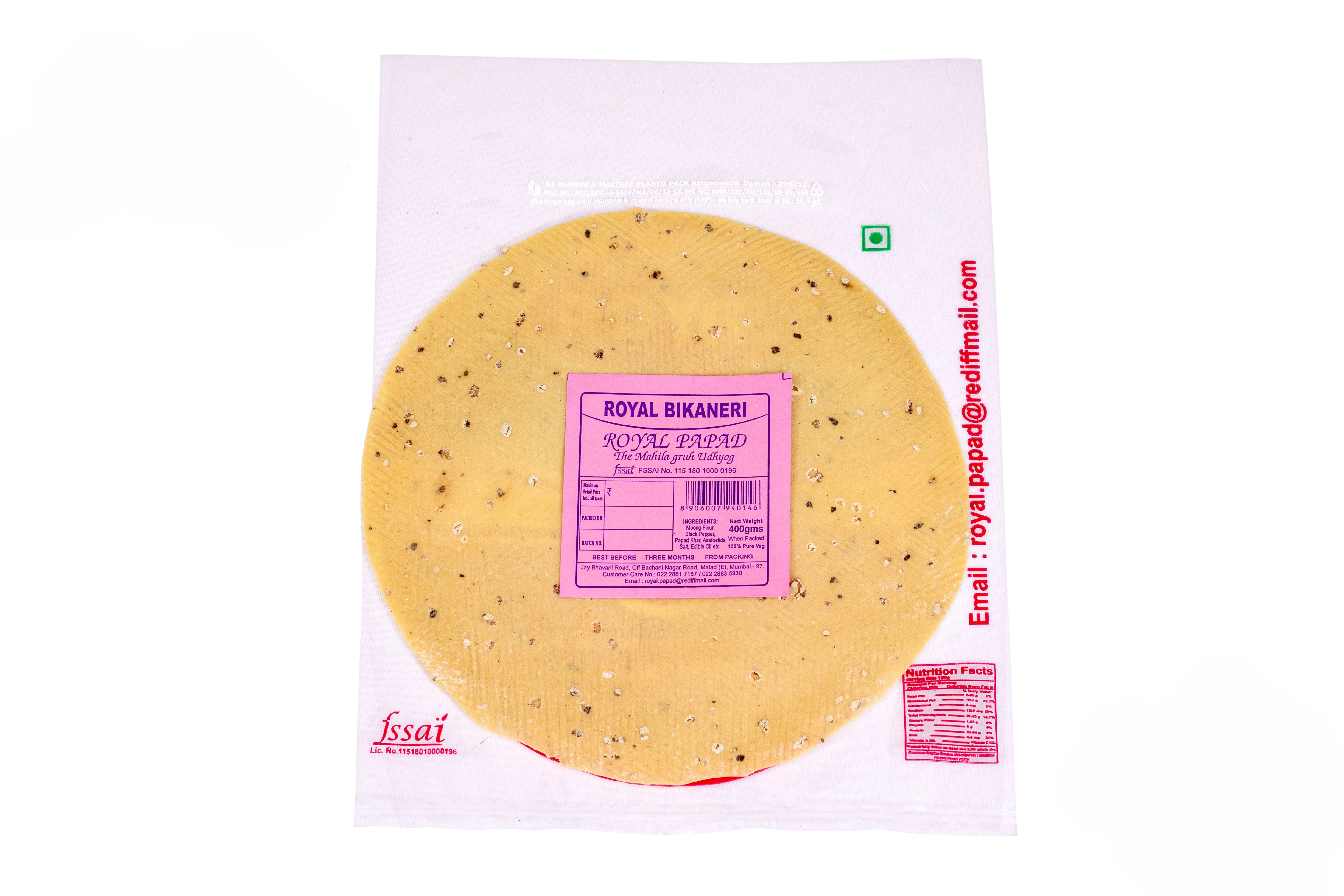 Royal Papad Bikaneri Papad - 400 Gms.