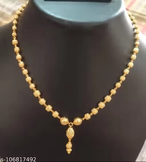 T-11 Attractive and Fancy Short Mangalsutra Brass Gold Plated