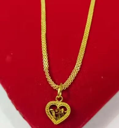 Gold Heart Pendant Necklace
