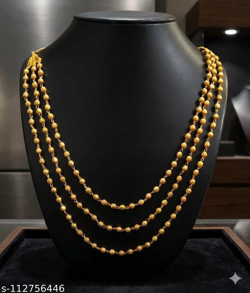 A-52 New design premium quality high gold plated designer Matar Mala chain