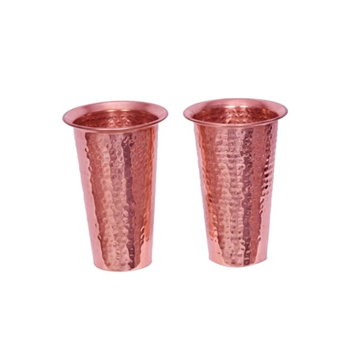 Polished Copper Flower Glass