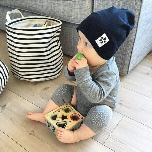 BabyPro Knee Pads Set of 2 Pairs for Toddlers, Baby Elbow & Knee Protector, Anti-Slip Silicone Dots, Knee Support for Crawling & Walking, Soft, Stretchable, Breathable Leg Warmers (Multi-Colour)