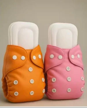 Reusable Baby Cotton Cloth Diapers - Adjustable & Washable for 0-3 Years | Soft, Waterproof & Eco-Friendly (Multicolor, Pack of 2)