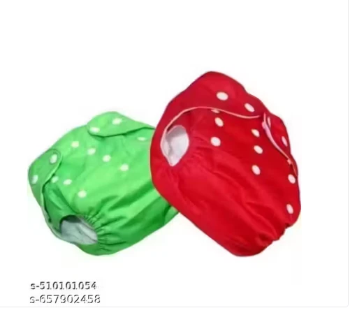 Reusable Baby Cotton Cloth Diapers - Adjustable & Washable for 0-3 Years | Soft, Waterproof & Eco-Friendly (Multicolor, Pack of 2)