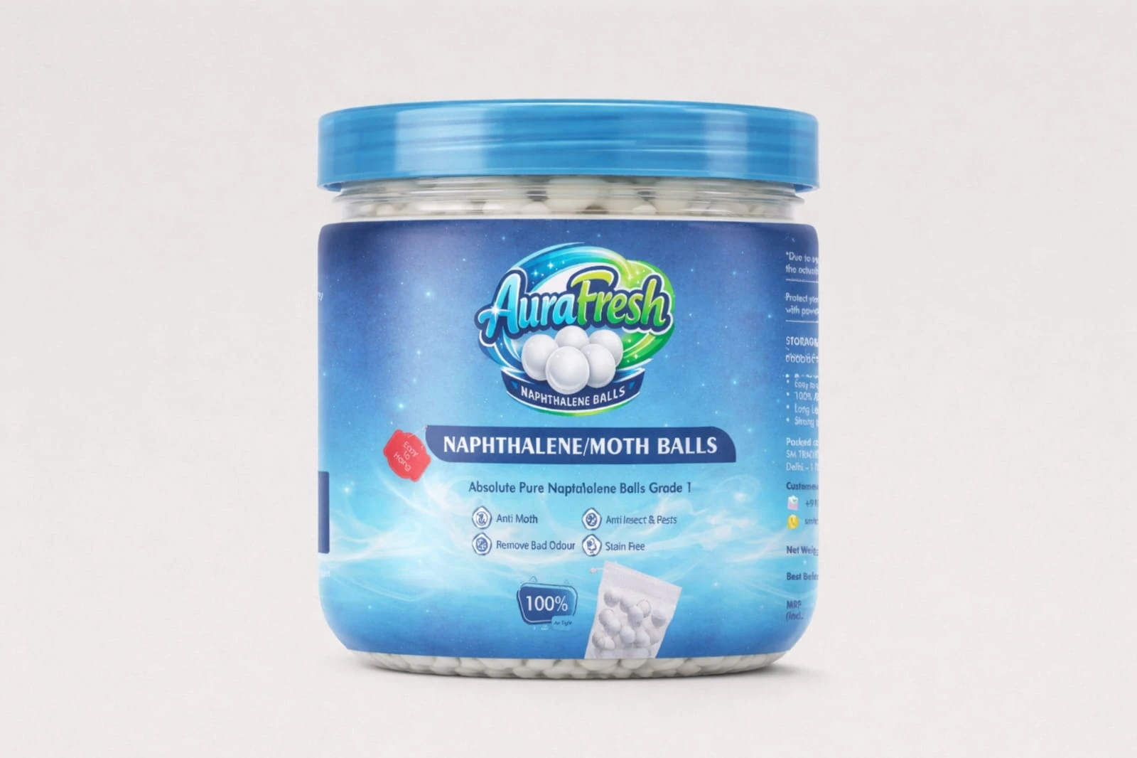 Naphthalene Balls for Wardrobe | Clothes Protection & Insect Repellent for Cupboards | Wardrobe Freshener for Clothes