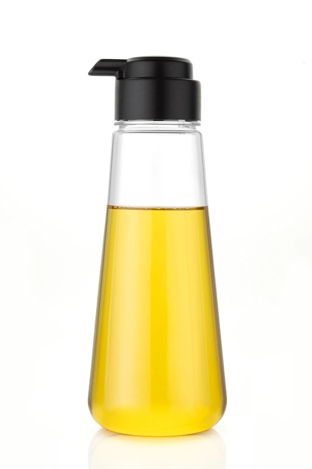 Digital wave Plastic Oil Dispenser Bottle with Flip Cap, Clear Glass Design, Air Convection Control, Kitchen Cooking Oil Container Brand: Generic