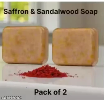 Soap Sandal Wood And Saffron Bath Soap For Glowing Brightening And Refreshing Skin Natural & Paraben Free| Deeply clean pores and remove dirt and grime Pack of 1 (100 gm)