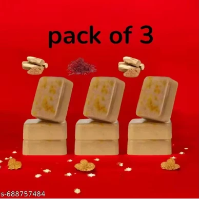 Soap Sandal Wood And Saffron Bath Soap For Glowing Brightening And Refreshing Skin Natural & Paraben Free| Deeply clean pores and remove dirt and grime Pack of 1 (100 gm)