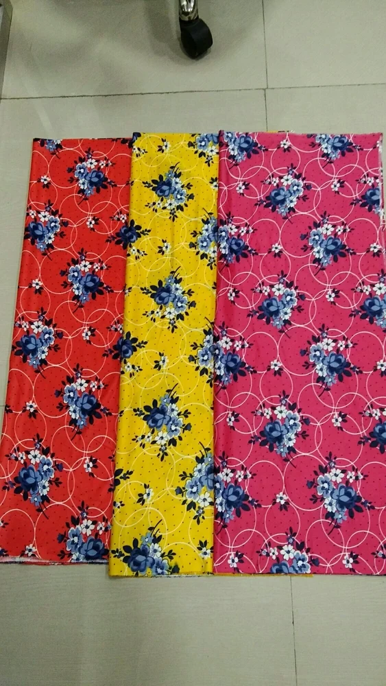 Yellow Printed Cotton Fabric   99 Rs per Meter