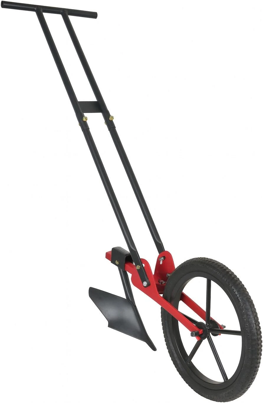 Manual Single Wheel Hoe with Ridger Blade | Heavy Duty Mild Steel Garden & Farm Weeding Tool | Push Type Hand Cultivator for Soil Loosening,...