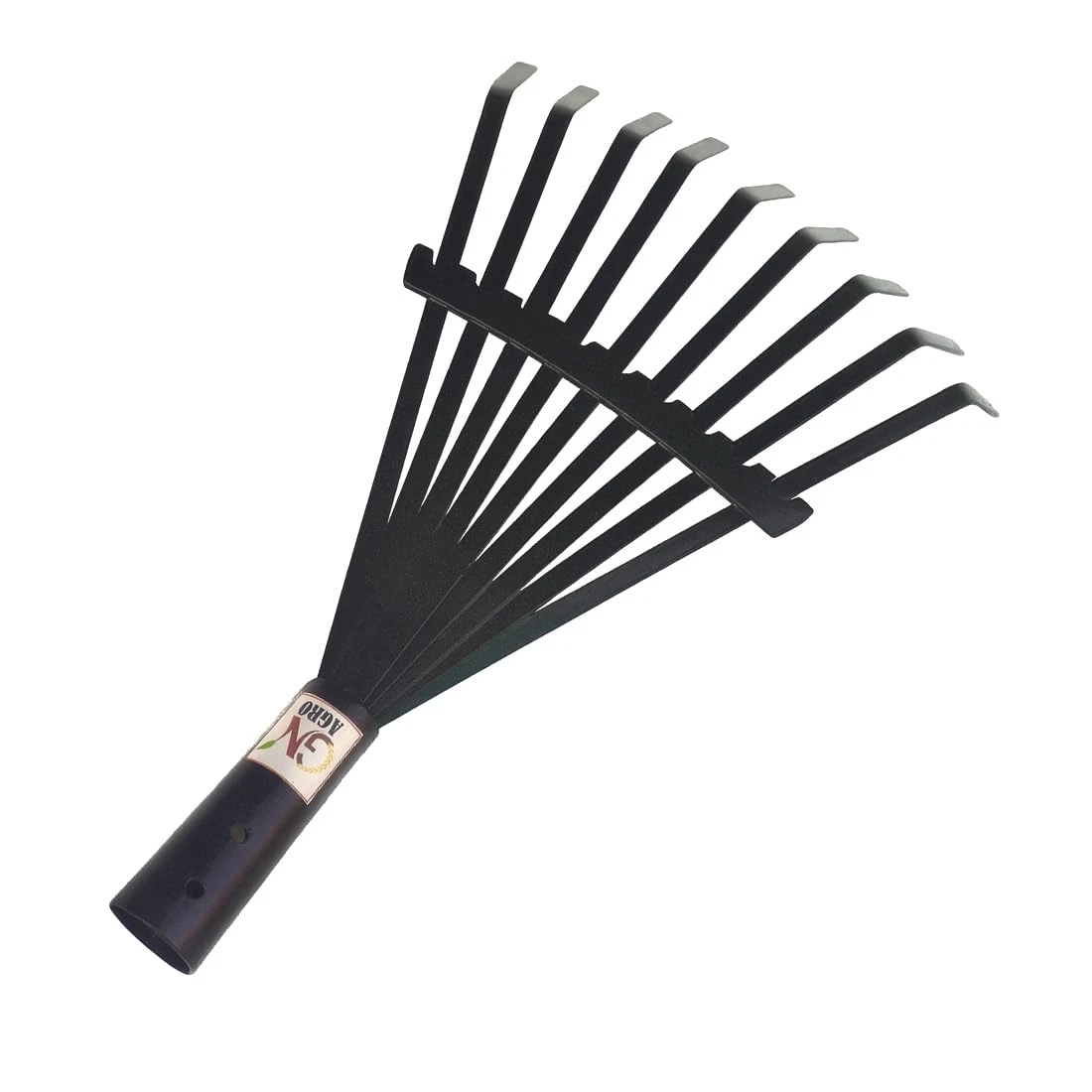 Global Nature Agro 9-Tine Heavy Duty Steel Leaf Rake Head – Durable Garden & Farm Cleaning Tool for Leaves, Grass & Debris | Rust-Resistant Metal...