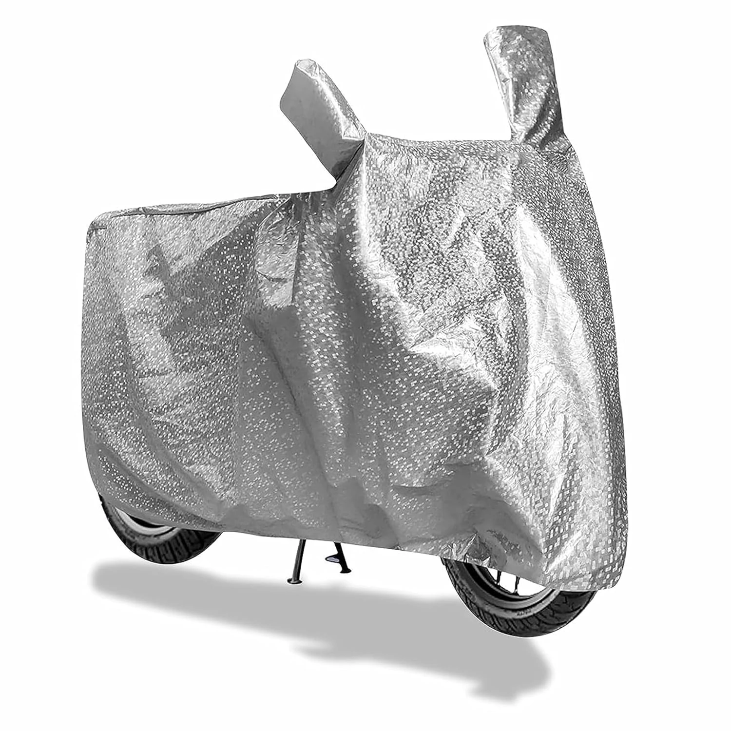 100% Waterproof Universal Bike Cover UV Protection & Dustproof Bike Body Cover for Royal Enfield Bullet Bike (Silver Magic)