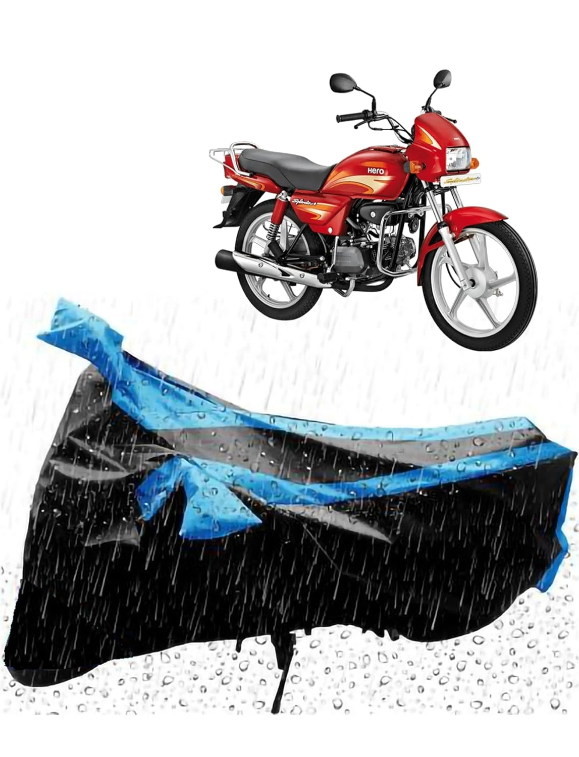 Bike Cover for Hero Splendor Plus - Water Resistant