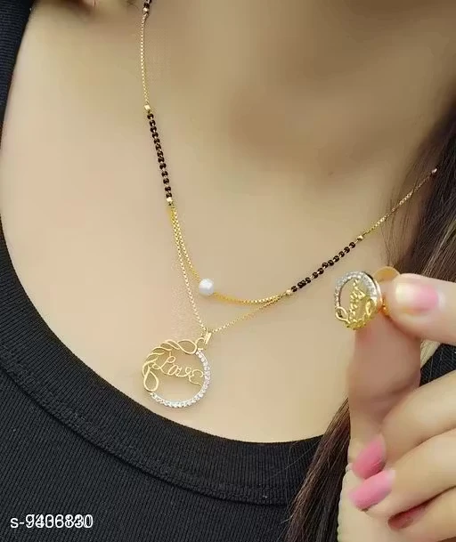 Gold-Plated Mangalsutra Necklace Set