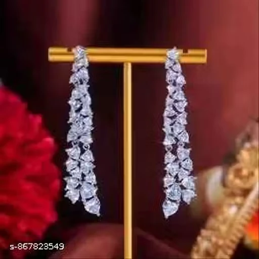 Long Bridal Wedding Women Earrings