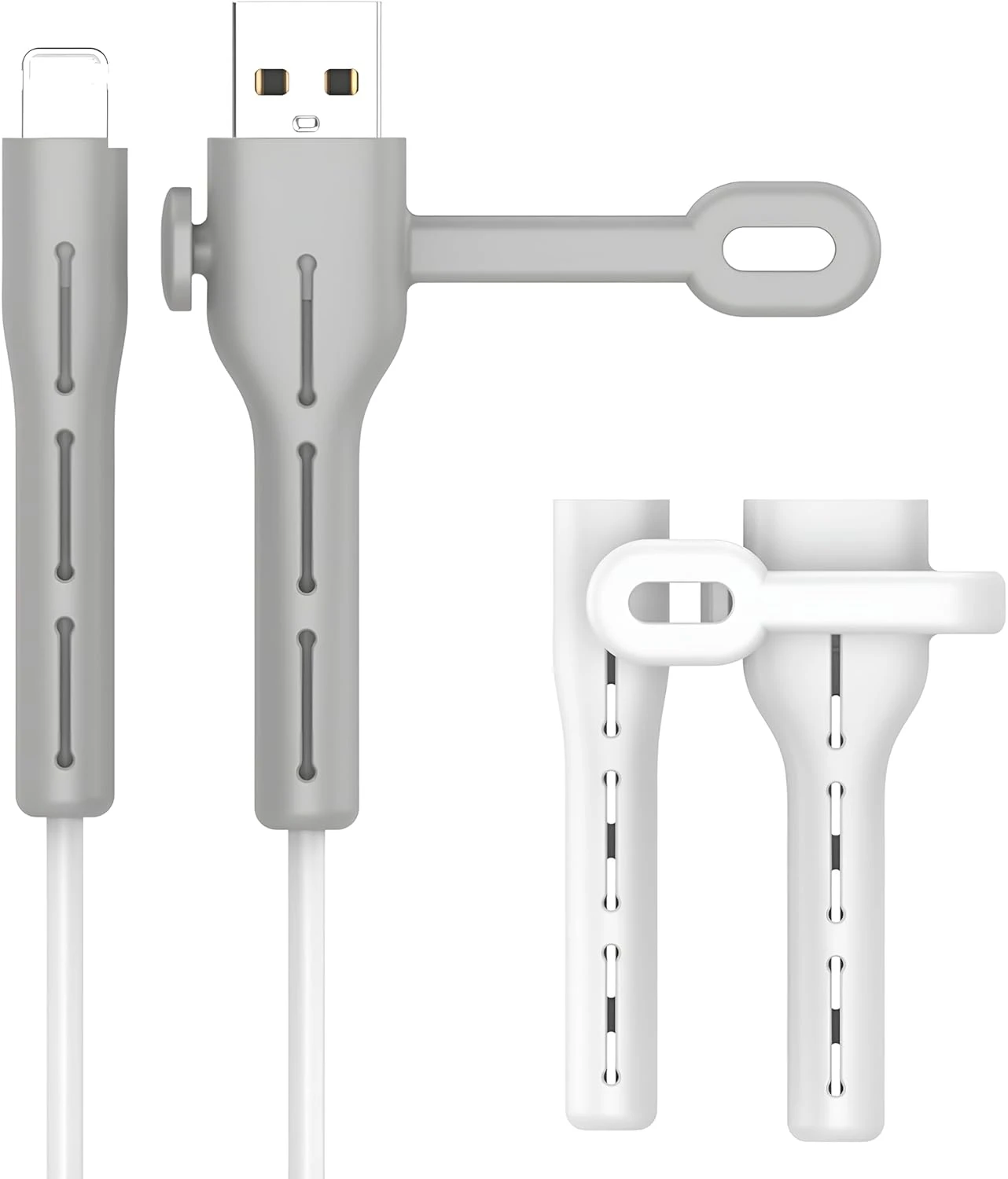 Charging Cable Protector For Mobile Charger Cord Protector For Wires Usb Data Cable Cover Laptop Mobile Earphones Accessories Wire Organizer [Usb To C-Type ] (Pack Of 2) Multicolored