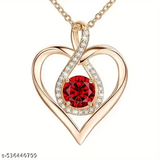 EC Love Heart Birthstone Necklaces