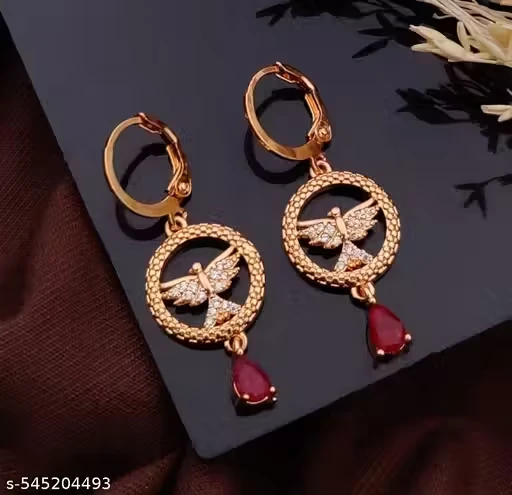 CZ Demi-Fine Bird Earrings