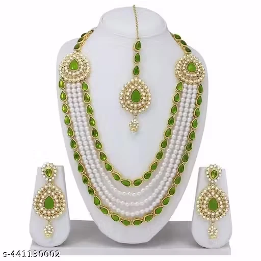 Traditional Bridal Kundan Necklace Set Gold Plated