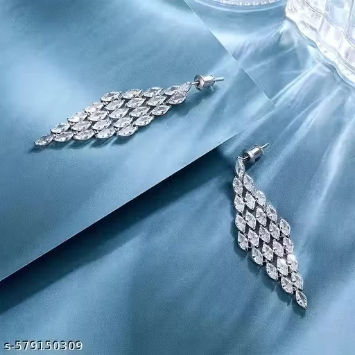 Silver-Plated Studded Earrings