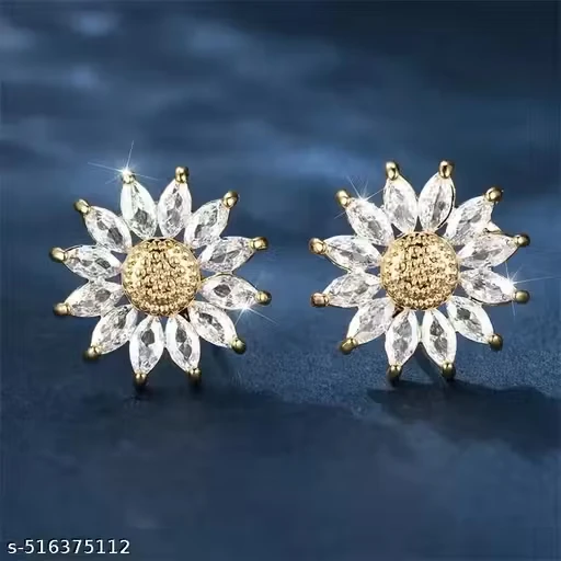 Floral Stud Korean Earrings