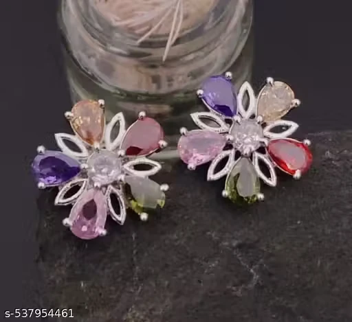 Floral Stud Korean Earrings