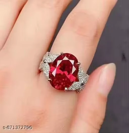 Silver Plated Stone Studded Adjustable Ring – ENTERCARTS