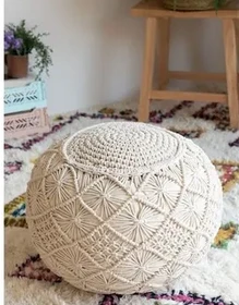 Round Cotton Pouf Pack of 1