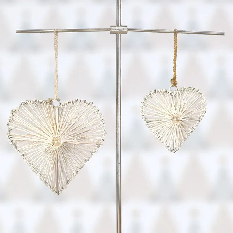 Heart-Shaped Wire Hanging Ornaments