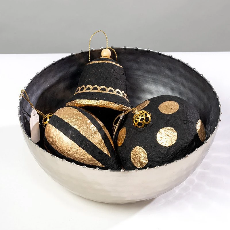 Black Papier Mâché Decorations