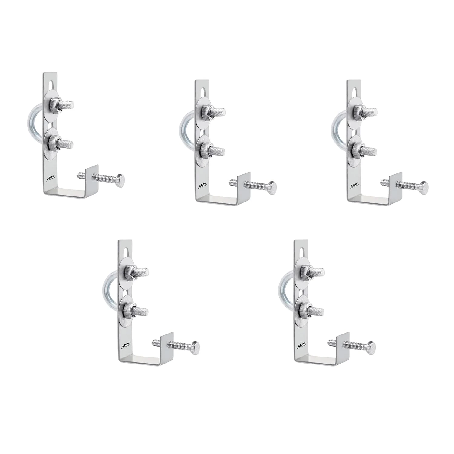Solar Panel Cleaning Hanger Clamp 1/2 Inch, Set of 5, Galvanized Material, Easy Installation, Fits All Solar Panel Frames, Durable Support for Plumbing Pipes and Efficient Cleaning