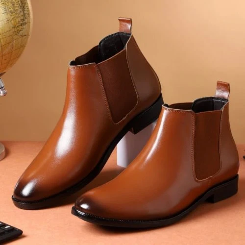 High Quality Brown Leather Chelsea Boots