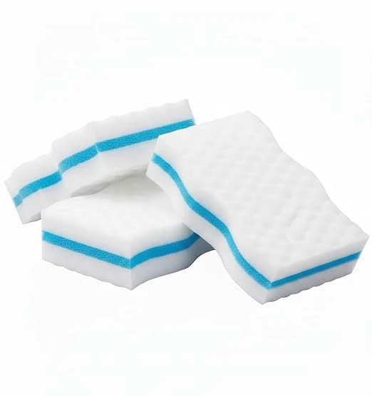 Magic Cleaning Sponge | Multipurpose Clean Sponge | Magic Eraser for Wall, Dash Boards, Switch Boards, Taps, Wall Stain Remover, Glass, Shoes, Sneakers (Pack of 3)