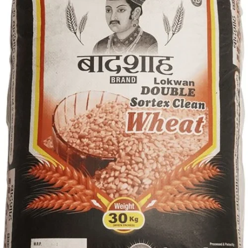Jaora Badshah Double Sortex Clean Lokwan Wheat BOPP Bag 30 Kg