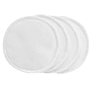 Reuseable & Washable Maternity Nursing Breast Pad for Feeding Mothers Super Absorbent, Soft Cotton Maternity Pads (Pack of 4)