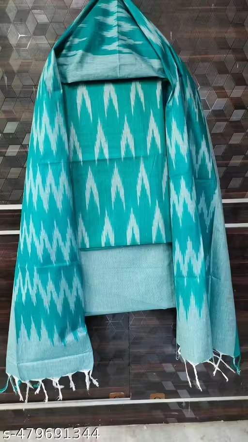 A R FABRICS ikat pattern design Handloom cotton suits & dress material