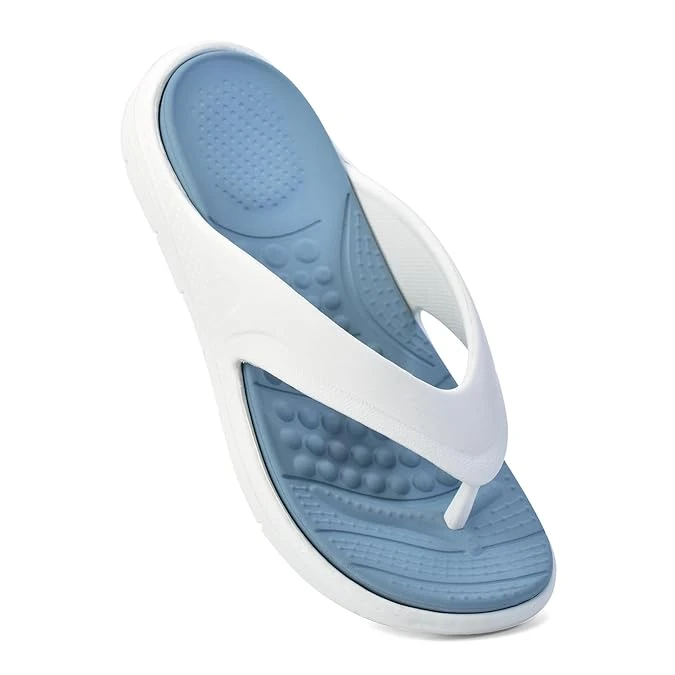 Flip Flops for Men | Orthopedic Slippers with Relieving Acupressure Points | Superior Cushioning & Dual-Tone Design | Lightweight & Waterproof