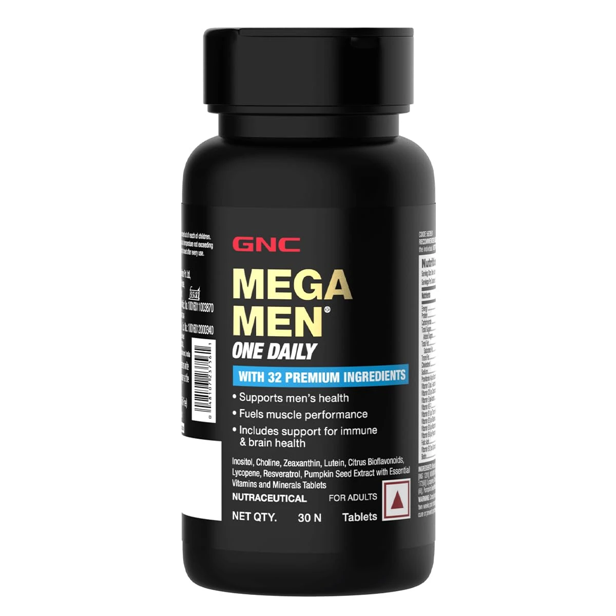 Mega Men One Daily Multivitamin|30 Tablets|32 Premium Ingredients|Promotes Men'S Well-Being|Supports Muscle Function|Boosts Immunity|Improves Memory & Focus|Formulated In Usa,1 Count,30 Servings