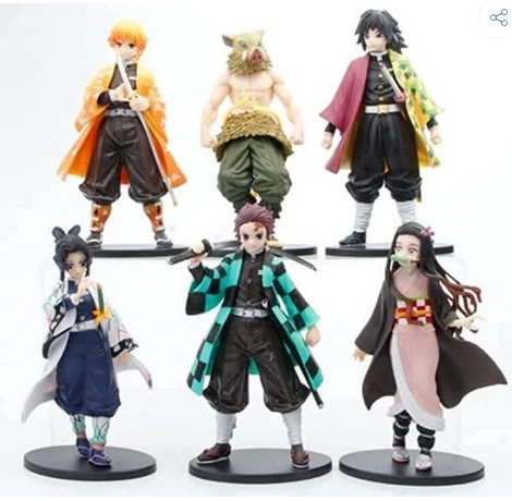 Demon Slayer Action Figure For Car Dashboard, Decoration, Cake, Office Desk & Study Table Pack of 1