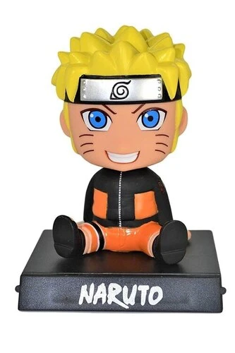 Naruto Bobble-head Action Figure - 10x5x15 Cm, Multicolour Pvc Design For Car Dashboard & Home Decor