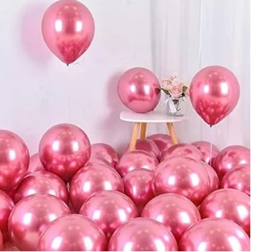 Flyloons 25 pcs Golden Metallic Chrome Balloons for Birthday Decoration items celebration Anniversary Girls Boys Men Women