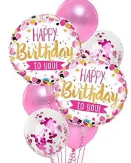 Flyloons 25 pcs Golden Metallic Chrome Balloons for Birthday Decoration items celebration Anniversary Girls Boys Men Women